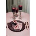 Набор из 4 столовых приборов розового цвета